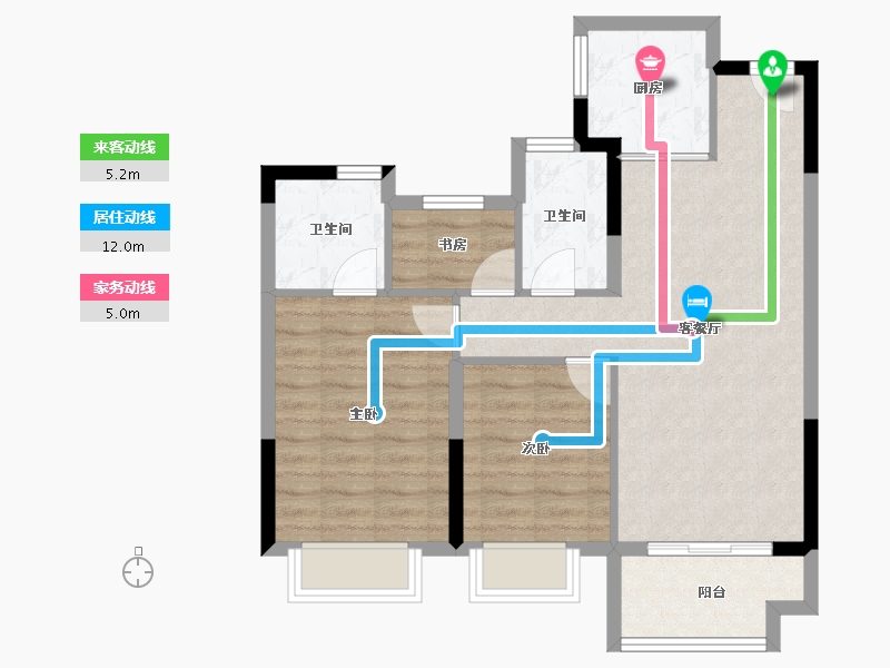 福建省-南平市-海翼文璟院-71.67-户型库-动静线