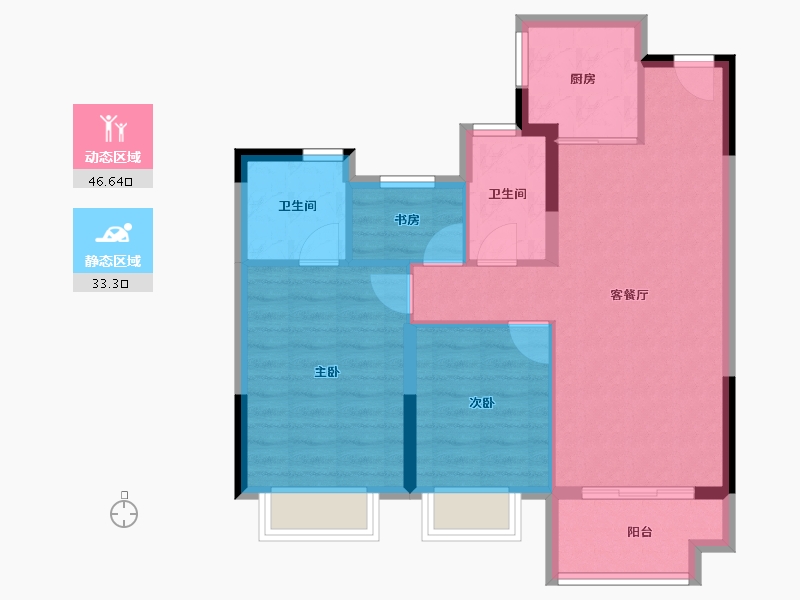 福建省-南平市-海翼文璟院-71.67-户型库-动静分区