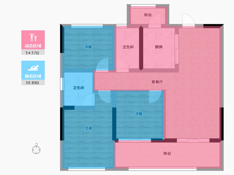 四川省-宜宾市-丽雅蘭宸-80.70-户型库-动静分区