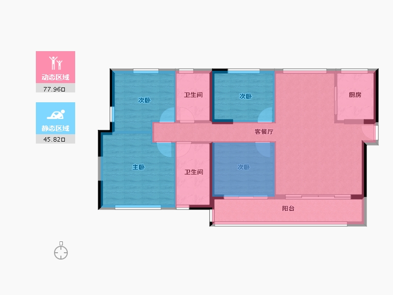 福建省-莆田市-皇庭美域外滩玉玺-103.19-户型库-动静分区