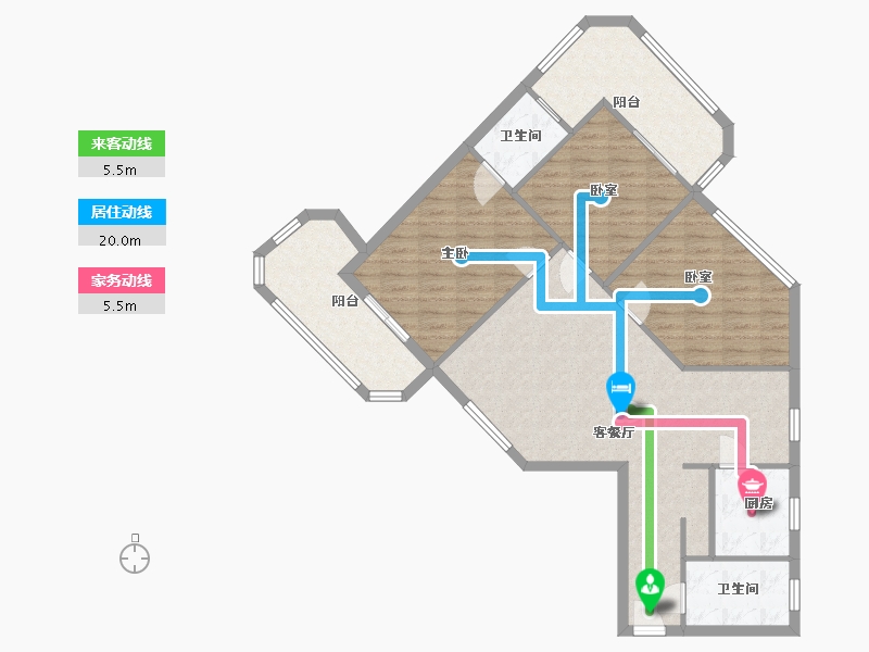 山西省-太原市-建业小区-95.32-户型库-动静线