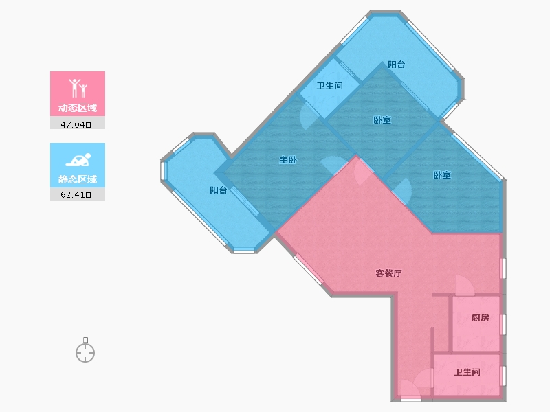 山西省-太原市-建业小区-95.32-户型库-动静分区