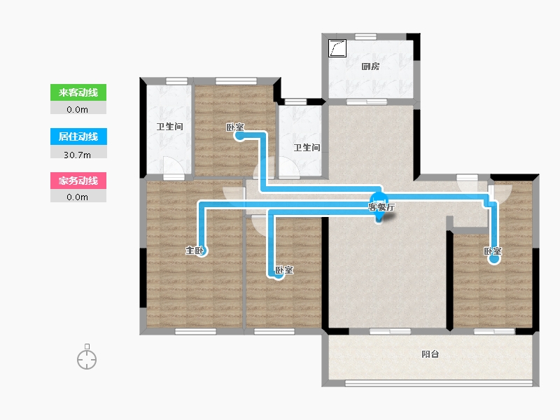 福建省-福州市-建发玺云-120.00-户型库-动静线