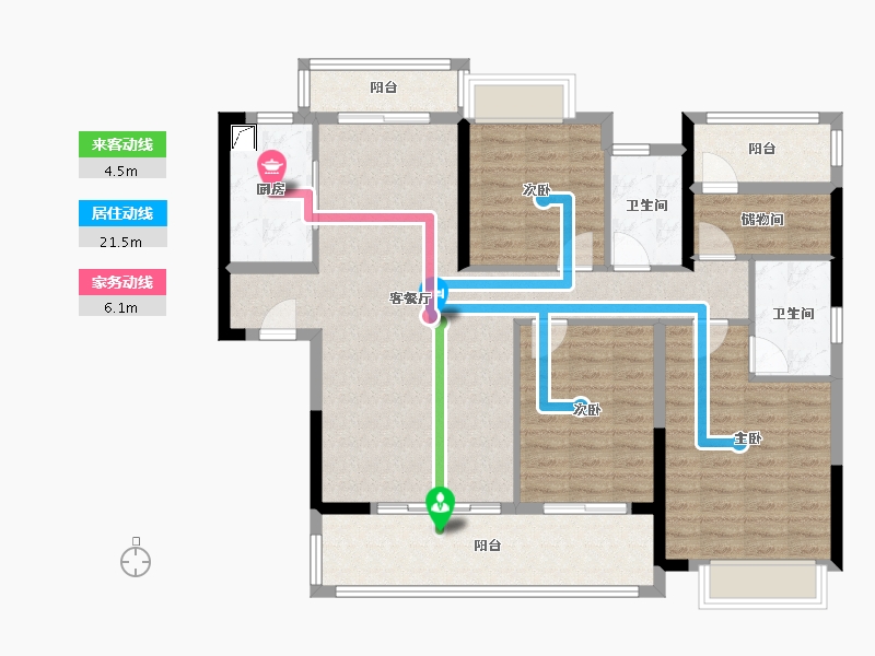 广东省-韶关市-奥园江山壹品-123.00-户型库-动静线