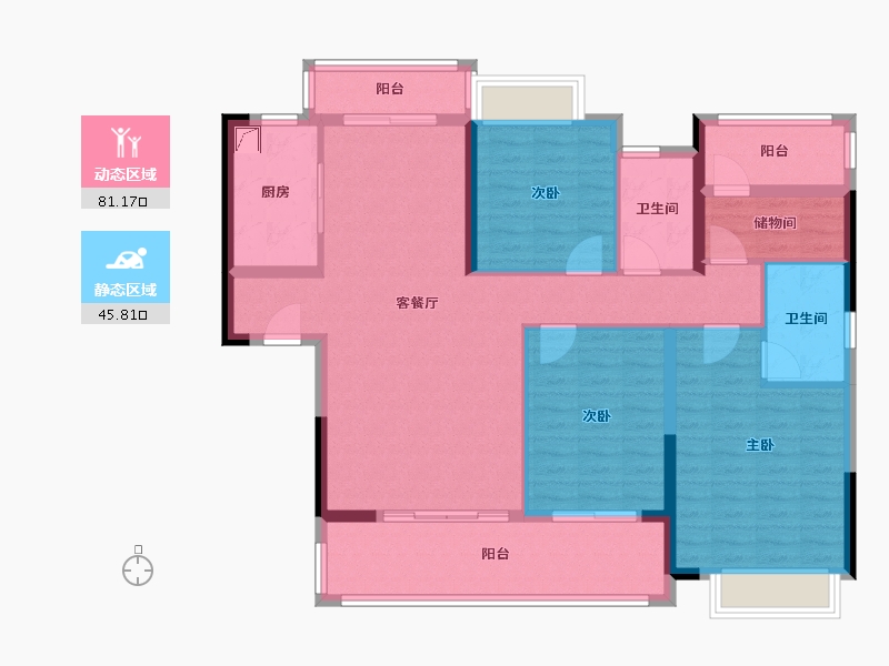 广东省-韶关市-奥园江山壹品-123.00-户型库-动静分区