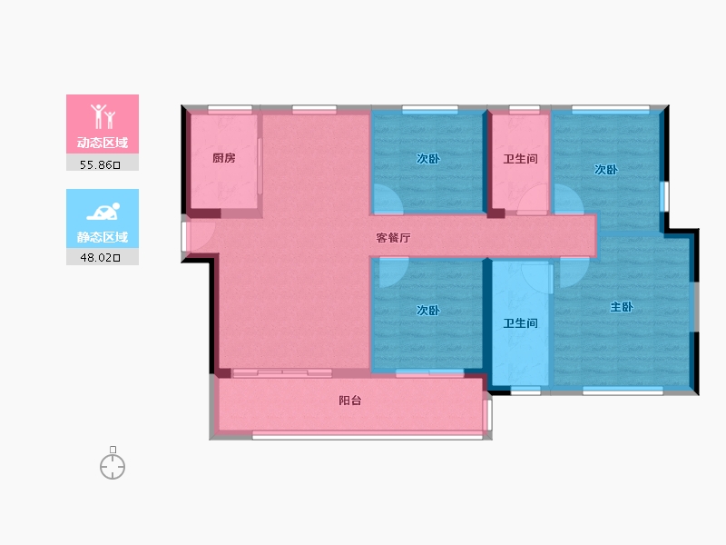 福建省-莆田市-皇庭美域外滩玉玺-93.61-户型库-动静分区