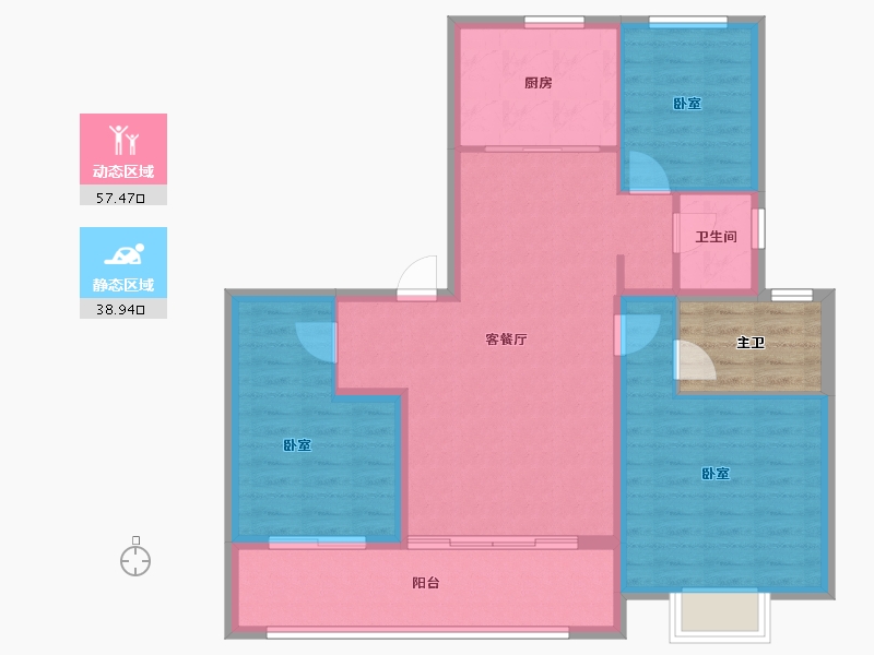 江苏省-徐州市-水沐玖悦府-92.01-户型库-动静分区