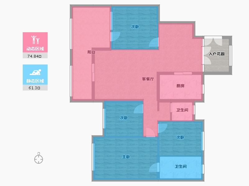 湖南省-长沙市-北城首府-140.00-户型库-动静分区