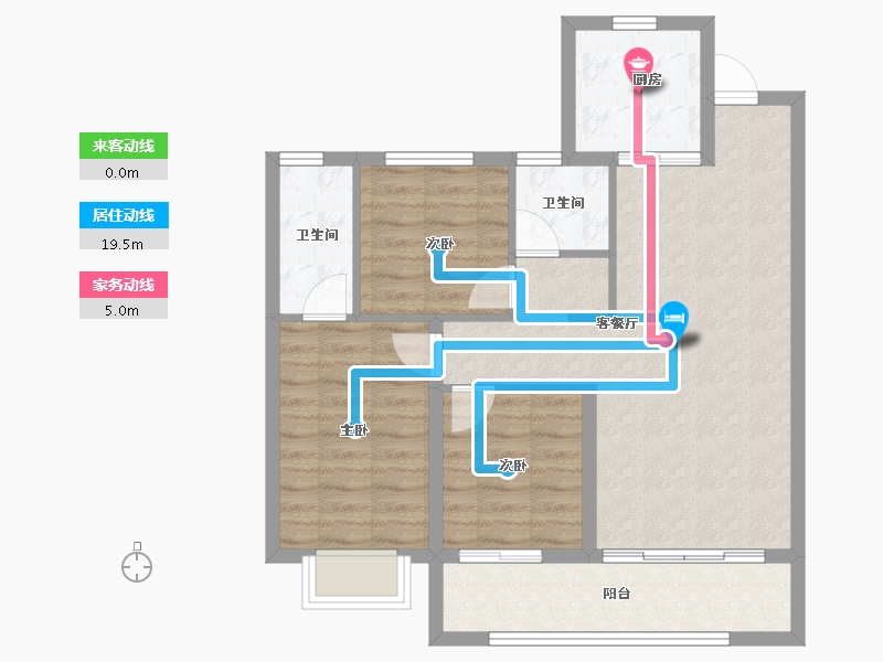 甘肃省-平凉市-静宁令牌玖号院-77.42-户型库-动静线