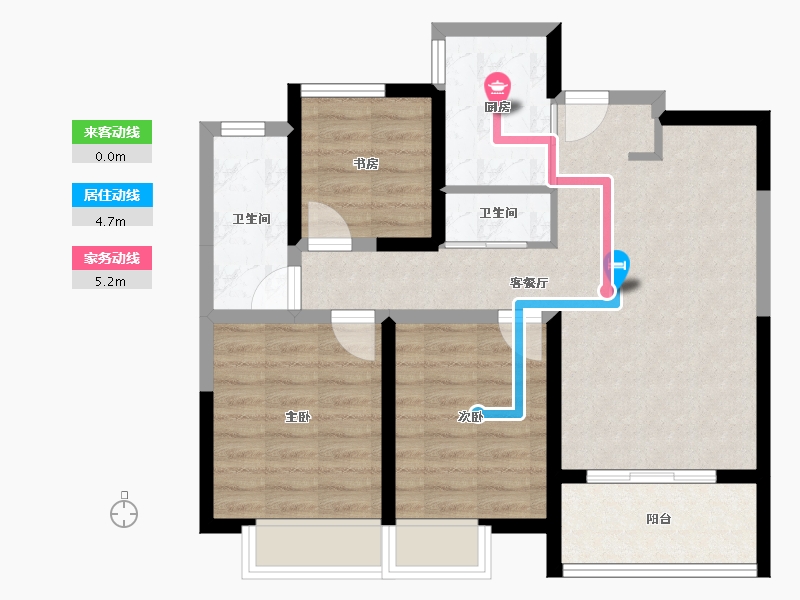 陕西省-西安市-启迪大院儿-73.02-户型库-动静线