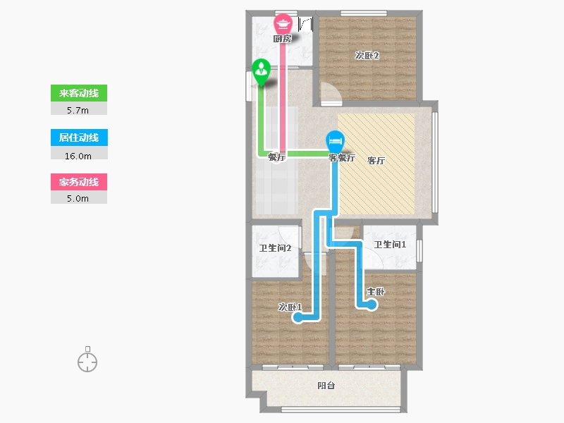 山东省-德州市-嘉泰世纪花城二期-104.00-户型库-动静线