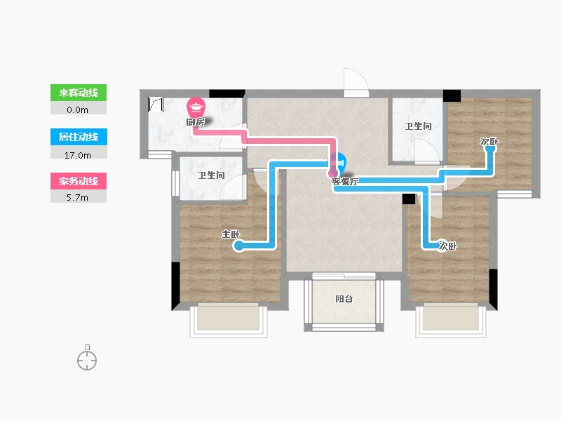 福建省-南平市-富贵·尊邸-69.00-户型库-动静线