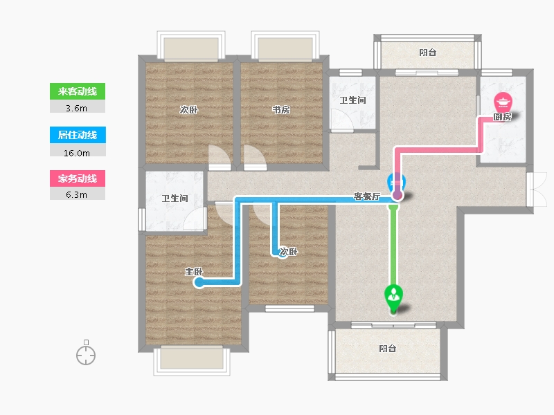 湖南省-怀化市-城北雅居-123.10-户型库-动静线