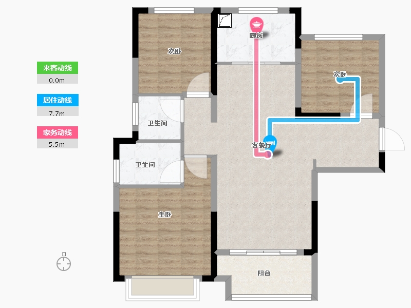 陕西省-榆林市-朗阁和韵东方-100.01-户型库-动静线