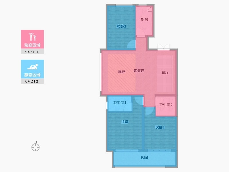 山东省-德州市-嘉泰世纪花城二期-108.00-户型库-动静分区