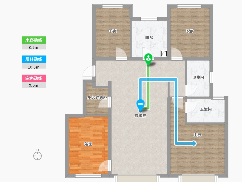 天津-天津市-碧桂园中骏天寰-97.00-户型库-动静线