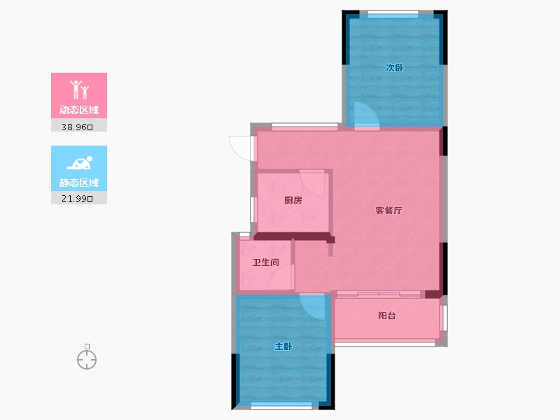 四川省-成都市-绿城云溪桃源-54.00-户型库-动静分区