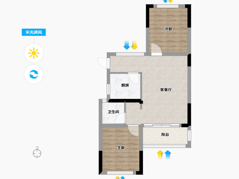 四川省-成都市-绿城云溪桃源-54.00-户型库-采光通风