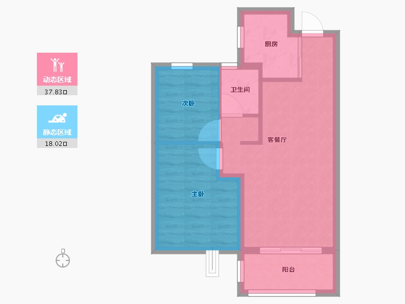 甘肃省-平凉市-静宁令牌玖号院-49.60-户型库-动静分区