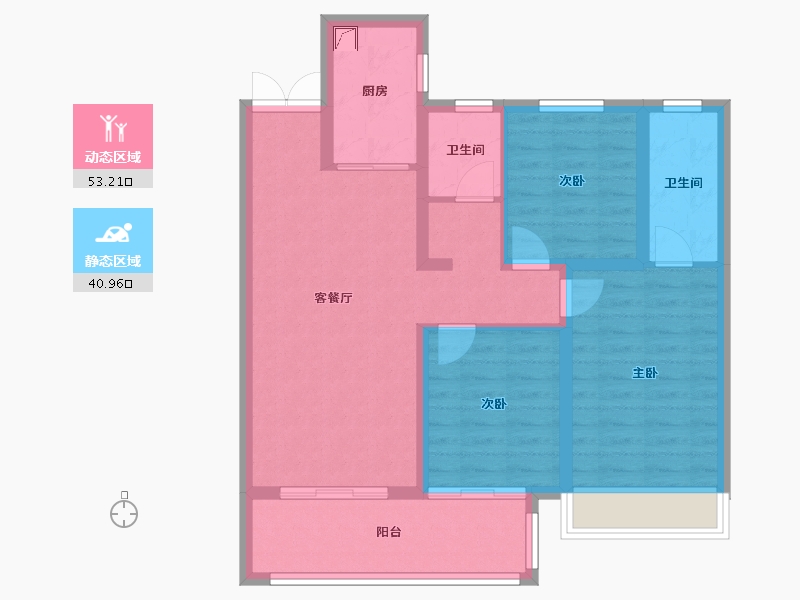 山西省-忻州市-荣盛秀容府-89.00-户型库-动静分区