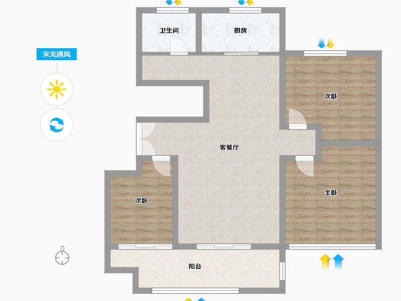 山东省-临沂市-房源印象-99.33-户型库-采光通风