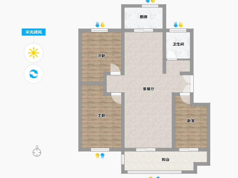 山东省-临沂市-房源印象-89.23-户型库-采光通风