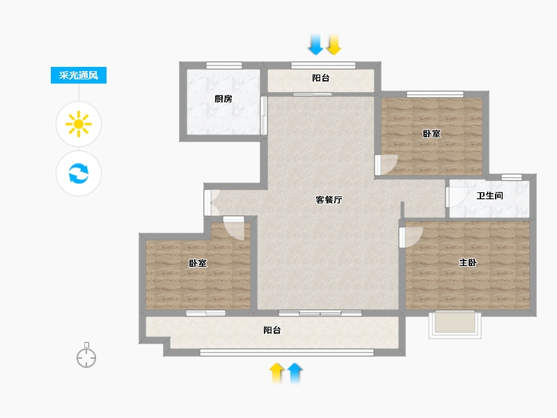 山东省-临沂市-房源印象-110.40-户型库-采光通风