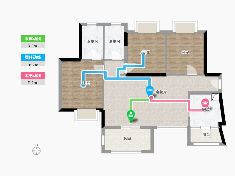 广东省-东莞市-碧海云天海岸城-86.99-户型库-动静线