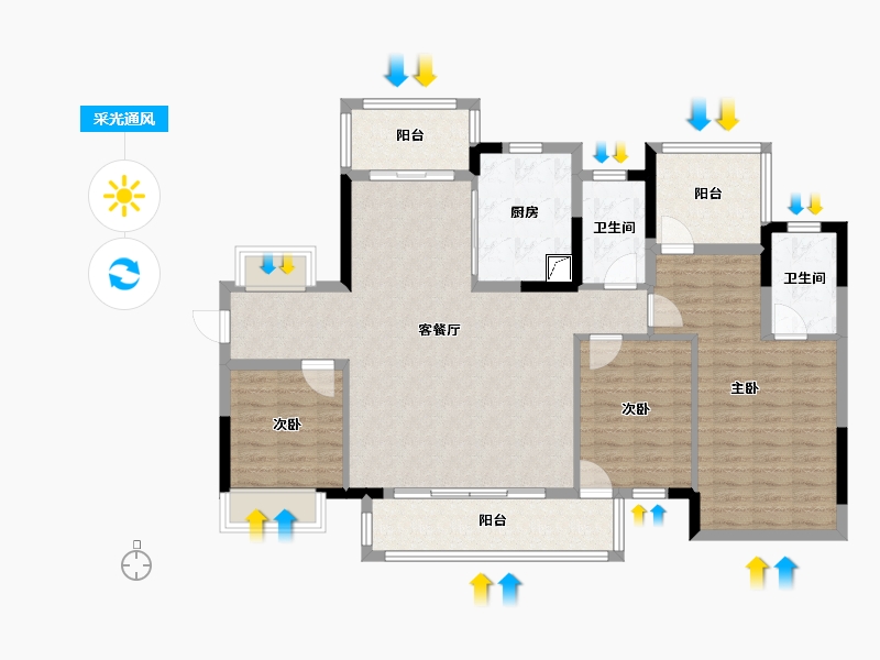 广西壮族自治区-柳州市-静兰湾御湖润府-114.19-户型库-采光通风