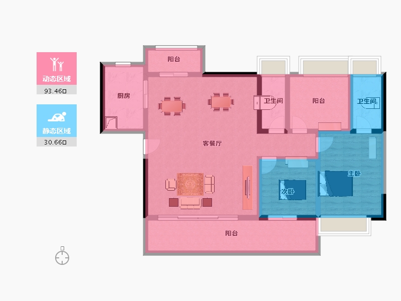 湖南省-长沙市-碧桂园智慧城市-111.25-户型库-动静分区