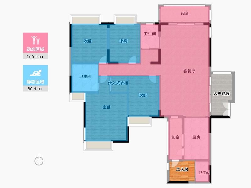 广东省-惠州市-丽江花园-180.00-户型库-动静分区