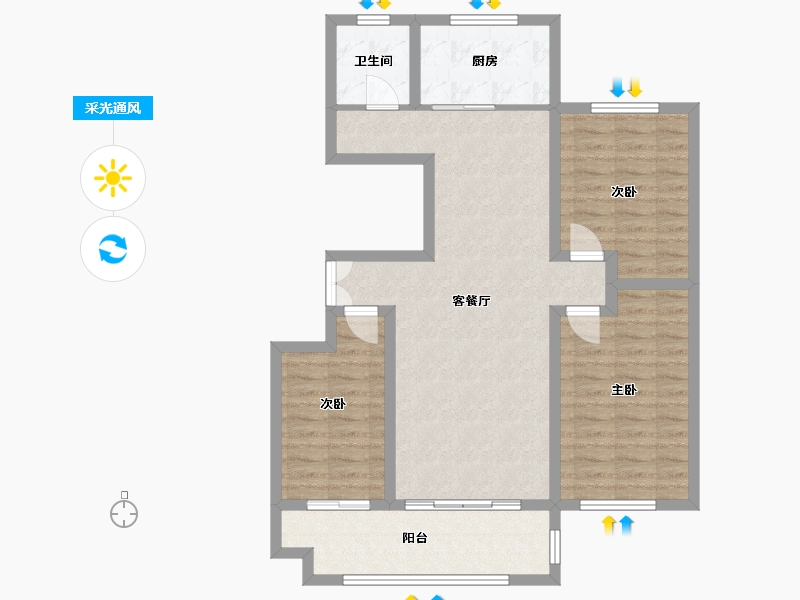 山东省-临沂市-房源印象-91.57-户型库-采光通风