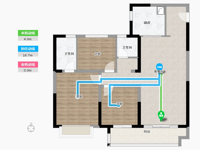 陕西省-榆林市-朗阁和韵东方-100.00-户型库-动静线