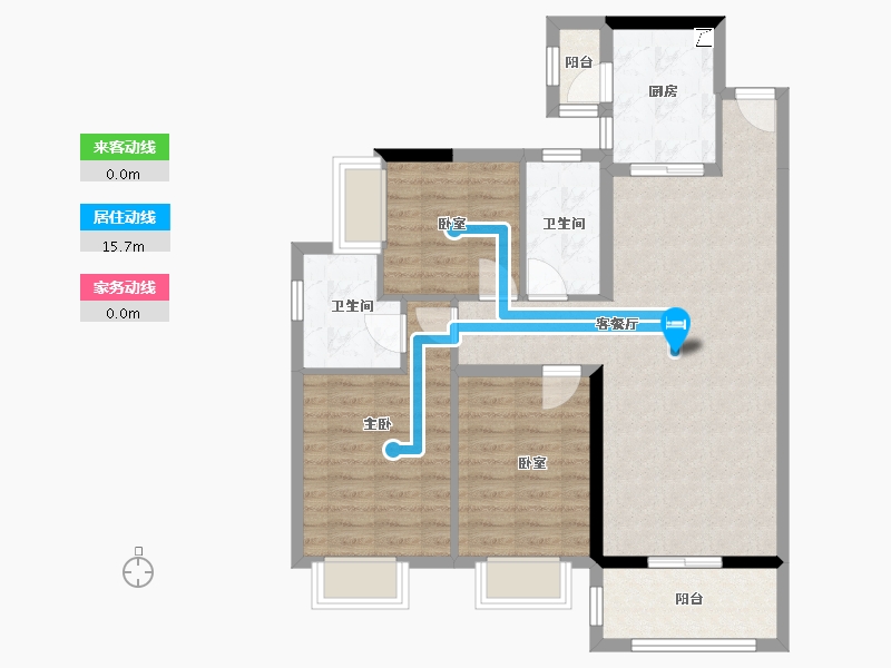 广东省-东莞市-碧海云天海岸城-84.88-户型库-动静线