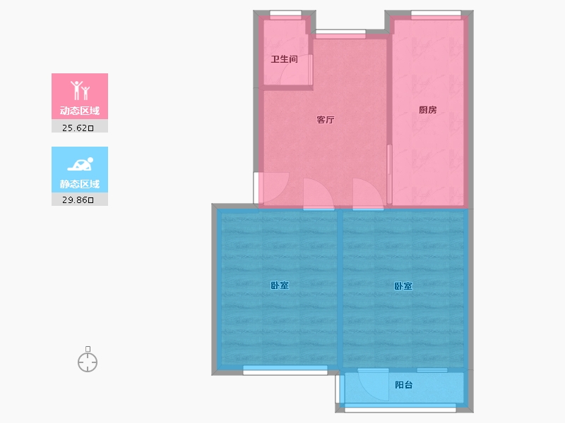 广西壮族自治区-桂林市-清芦苑-50.00-户型库-动静分区