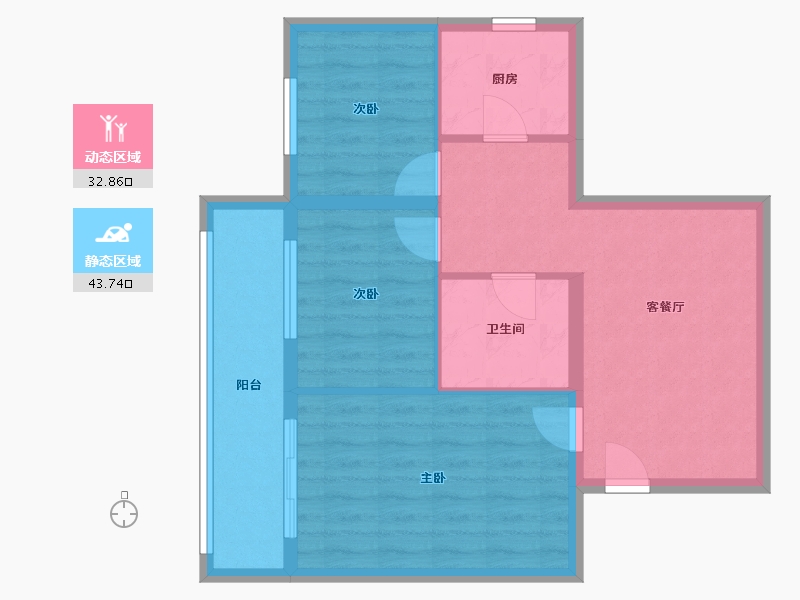 北京-北京市-兴政东里小区-94.50-户型库-动静分区