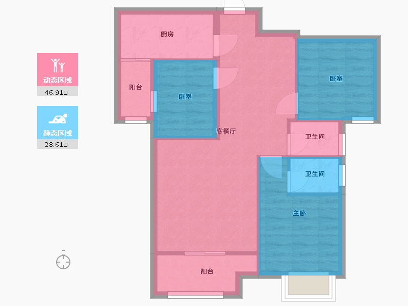 广东省-佛山市-富佳和院-66.00-户型库-动静分区