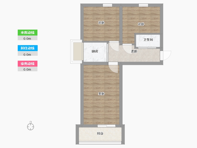 北京-北京市-和平里社区-五区-44.30-户型库-动静线