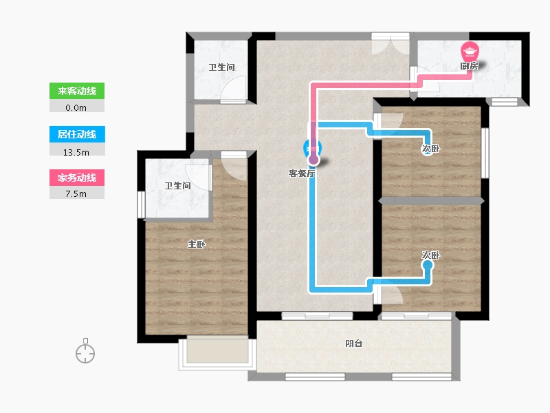 陕西省-西安市-高新尚品-89.07-户型库-动静线