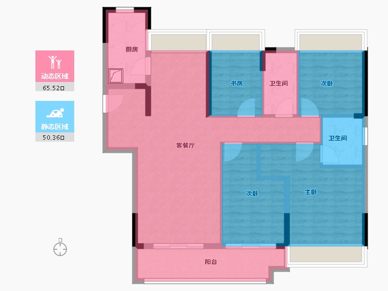 湖北省-武汉市-城投融创国博城-104.00-户型库-动静分区