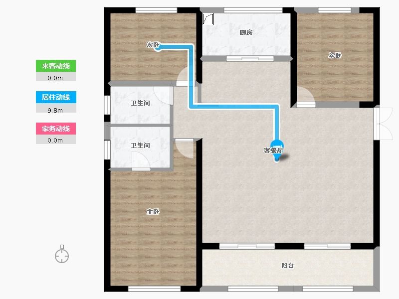 陕西省-西安市-高新尚品-122.43-户型库-动静线