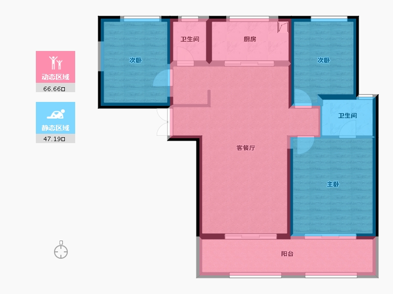 陕西省-西安市-高新尚品-102.29-户型库-动静分区