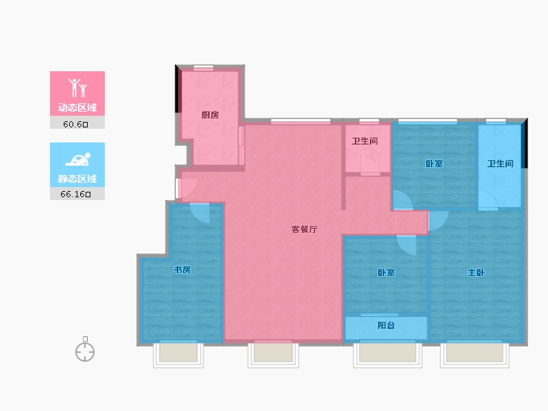 山东省-东营市-汇华学府大院-116.31-户型库-动静分区