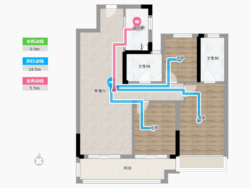 湖北省-武汉市-城投融创国博城-84.00-户型库-动静线