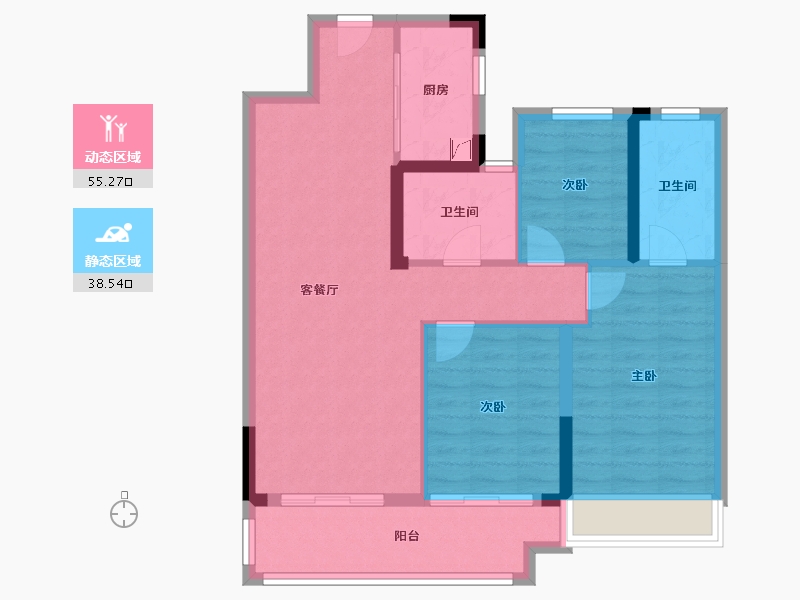 湖北省-武汉市-城投融创国博城-84.00-户型库-动静分区