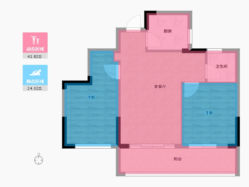 四川省-成都市-绿城云溪桃源-59.00-户型库-动静分区