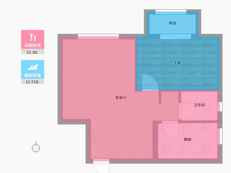 北京-北京市-金隅康惠园3号院-46.18-户型库-动静分区