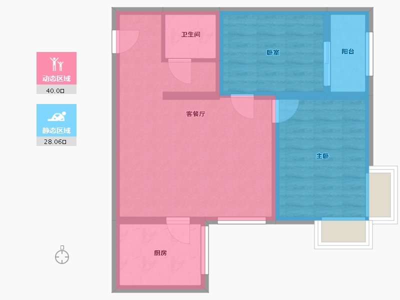 河北省-石家庄市-夏殿蓉府-60.00-户型库-动静分区