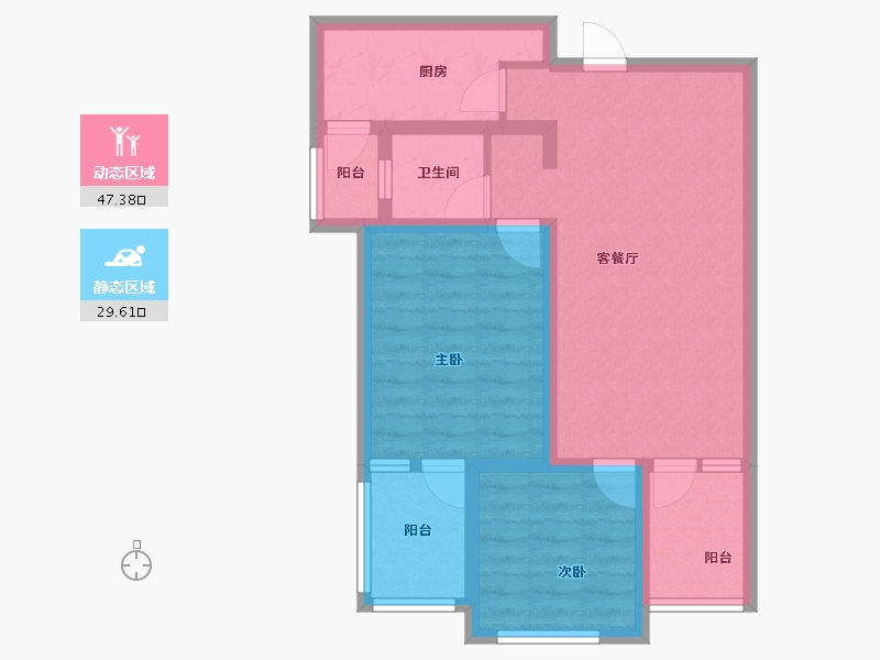 河南省-郑州市-华润置地润园-67.34-户型库-动静分区