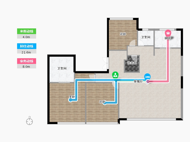 陕西省-西安市-金泰唐618-164.00-户型库-动静线